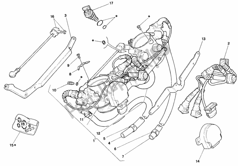 Todas as partes de Corpo Do Acelerador do Ducati Superbike 916 SP 1994